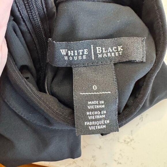 White House Black Market Keyhole Ruched Bodycon Knee Length Dress Size 0 - Picture 6 of 6